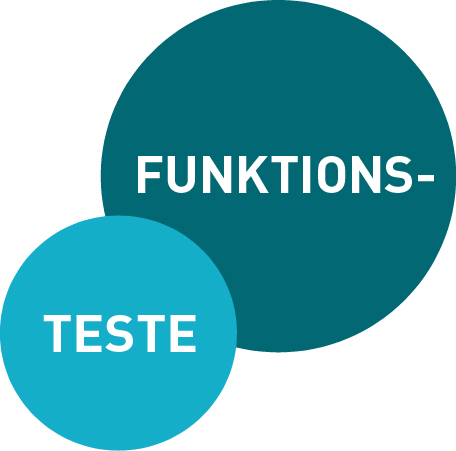 Illustration mit dem Wort Funktionsteste