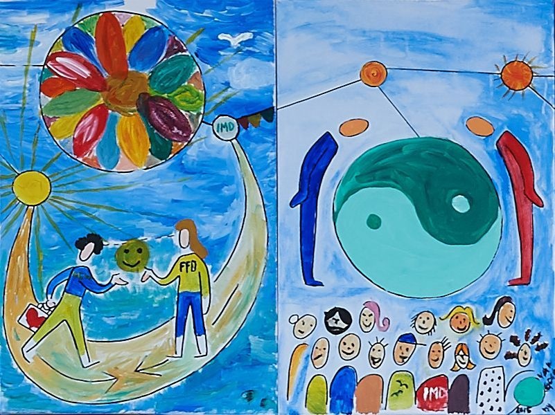 Kinderzeichnung, Blick auf die Welt