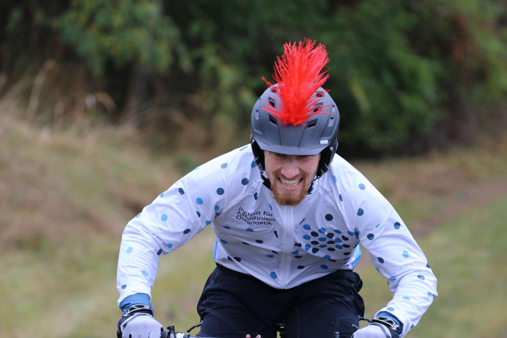 Mitarbeiter beim PowerBiking-Event